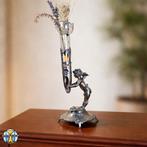 Antieke verzilverde vaasje /bougeoir /  kandelaar cherubijn, Antiek en Kunst, Ophalen of Verzenden