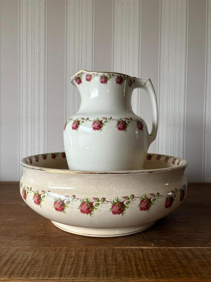 Antieke waskomset Société Céramique, Antiek en Kunst, Antiek | Keramiek en Aardewerk, Ophalen of Verzenden