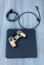Sony PlayStation 4 + gouden dualshock 4 controler, Ophalen, 500 GB, Zo goed als nieuw, Met 1 controller