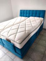 2 persoonsbed (160 x 200) elektrisch + kleerkast (4deurs), Huis en Inrichting, Ophalen, Verstelbaar, Blauw, Tweepersoons