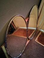 2 dezelfde vintage crome ovalen spiegels jaren 70, Huis en Inrichting, Ophalen of Verzenden, Zo goed als nieuw
