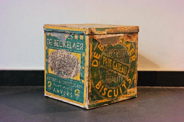 blikken doos Beukelaer, Verzamelen, Blikken, Gebruikt, Koek(jes), Overige merken, Ophalen of Verzenden