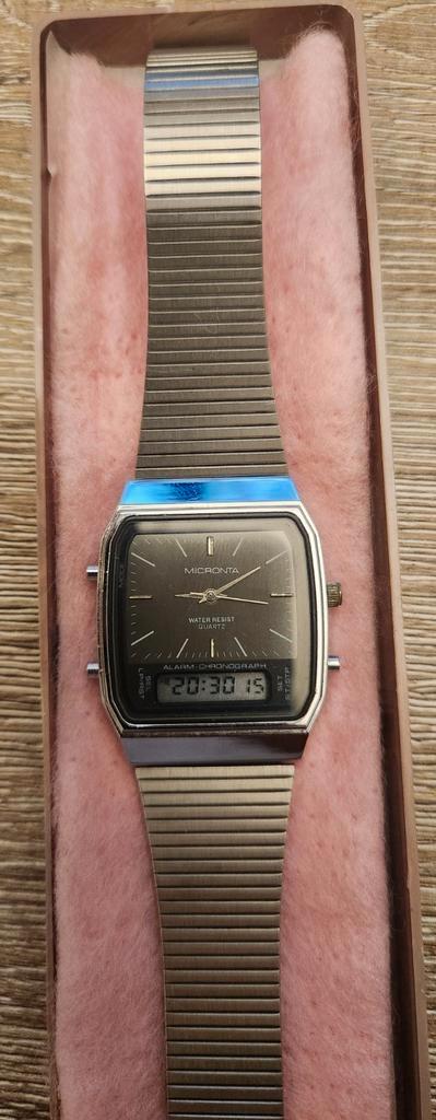 Montre  Micronta Alarm Chronograph,, Bijoux, Sacs & Beauté, Accessoires Autre, Comme neuf, Enlèvement ou Envoi