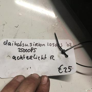 Daihatsu Sirion 1.0 5drs 2002 wagennr 2500085  Achterlicht R beschikbaar voor biedingen