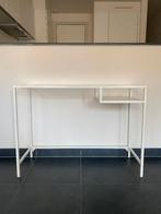 Compacte bureau in glas met witte poten, Enlèvement, Comme neuf, Bureau