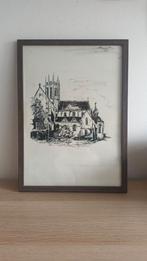 Pentekening, ondertekend Romain Aerens, Antiek en Kunst, Kunst | Tekeningen en Fotografie, Ophalen of Verzenden