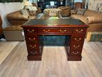 NIEUW: COMPACTE KLASSIEK ENGELSE CHESTERFIELD BUREAU Mahonie, Huis en Inrichting, Bureaus, Ophalen of Verzenden, Bureau