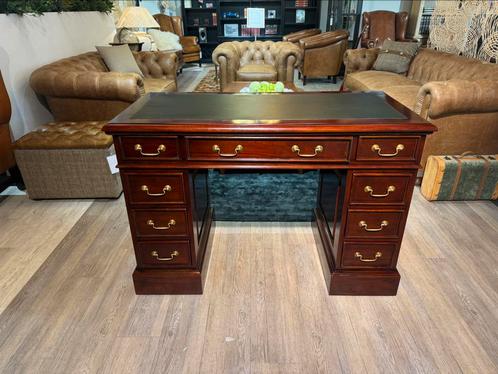 NIEUW: COMPACTE KLASSIEK ENGELSE CHESTERFIELD BUREAU Mahonie, Huis en Inrichting, Bureaus, Bureau, Ophalen of Verzenden