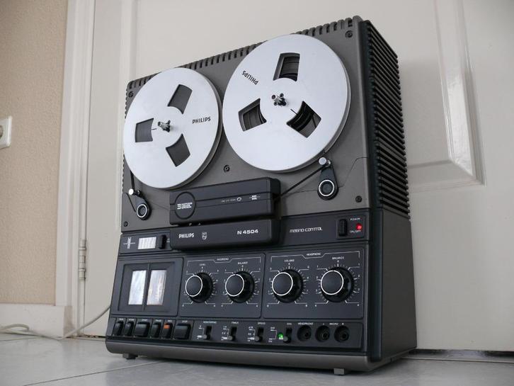 Perfect spelende Philips N4504 /44E Hifi Stereo 3 heads, Audio, Tv en Foto, Bandrecorder, Bandrecorder, Met banden, Ophalen