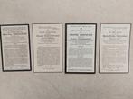 4 oude doodsprentjes van Maercke-Kerckem, Verzamelen, Ophalen of Verzenden