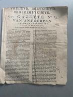 gazette van antwerpen 1794, Boeken, Geschiedenis | Stad en Regio, Verzenden, 17e en 18e eeuw, Gelezen
