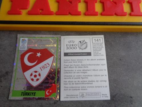 PANINI VOETBAL STICKERS EURO 2000 EK embleem TURKIJE, Hobby en Vrije tijd, Stickers en Plaatjes, Ophalen of Verzenden