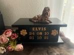 Shih Tzu beeldje op urn of op plateau als set handgemaakt, Verzenden, Nieuw