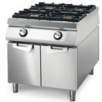 Cuisinière à gaz professionnelle sur coffre avec portes avec, Elektronische apparatuur, Fornuizen, Nieuw, Gas, 95 cm of meer, 60 cm of meer