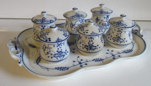 ensemble complet de pots à crème à motif sax de Sarreguemine, Antiquités & Art, Antiquités | Ustensiles de cuisine, Envoi