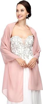 stola oudroze - stola chiffon, Kleding | Dames, Mutsen, Sjaals en Handschoenen, Ophalen of Verzenden, Nieuw, Sjaal