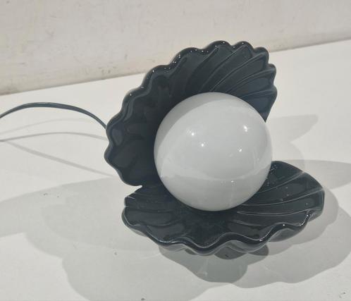 keramiek Massive schelplamp , oesterlamp met witte parel, Antiek en Kunst, Antiek | Verlichting, Ophalen of Verzenden