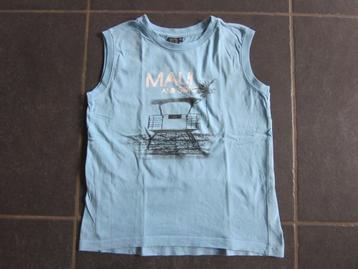 blauw T-shirt zonder mouwen beschikbaar voor biedingen