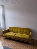 3-zitsbank fluweel groen van made, Huis en Inrichting, Zetels | Zetels, Ophalen, Gebruikt, Driepersoons, 75 tot 100 cm