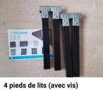 Set de 4 pieds de lit en acier 25 cm neufs, Enlèvement, Comme neuf