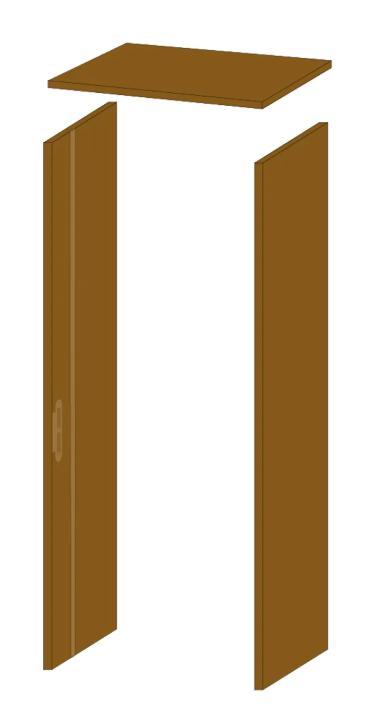 Thys mdf deurkast deurkast  max muurbreedte 16,5 cm, Doe-het-zelf en Bouw, Deuren en Vliegenramen, Nieuw, Overige typen, 200 tot 215 cm