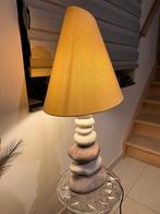 lamp met stenen en lampenkap, Huis en Inrichting, Ophalen, Zo goed als nieuw, Metaal, 75 cm of meer