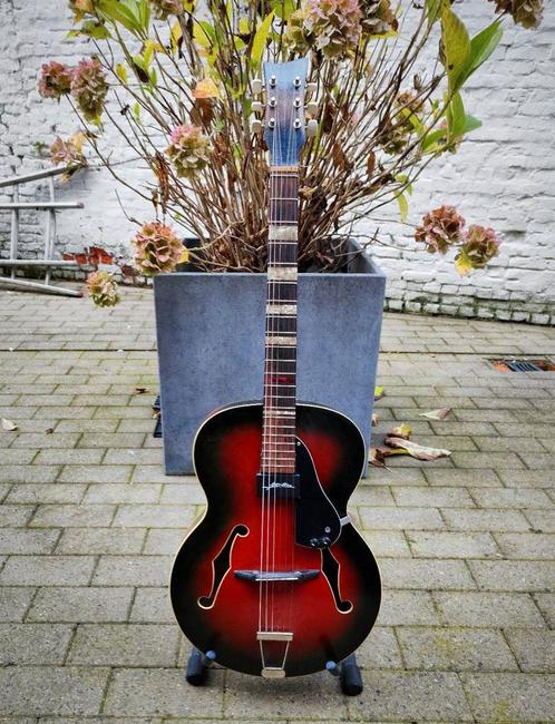 Rodebald Hoyer Alva 1962 Vintage Jazz Archtop, Muziek en Instrumenten, Snaarinstrumenten | Gitaren | Akoestisch, Gebruikt, Ophalen of Verzenden