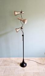 Vintage vloerlamp met 3 chroom metalen spots, jaren 70, Huis en Inrichting, Vintage, Metaal, Ophalen