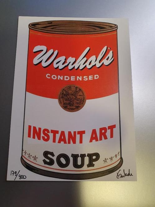 Sam Kautsch, Warhol's instant art soup, print, Antiek en Kunst, Kunst | Litho's en Zeefdrukken, Ophalen of Verzenden