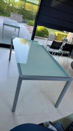 Mooie glazen tafel, Huis en Inrichting, Tafels | Eettafels, Ophalen, 50 tot 100 cm, Zo goed als nieuw, Vijf personen of meer
