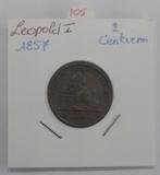 Leopold I - 2 centimes 1857 In goede staat, Postzegels en Munten, Munten | België, Verzenden