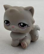 Littlest Pet Shop 263 Persian Cat Kitten Gray Grey Chat Pers, Gebruikt, Ophalen of Verzenden