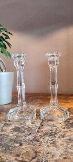 Art deco pres glas kandelaars, Antiek en Kunst, Antiek | Kandelaars, Ophalen of Verzenden, Glas