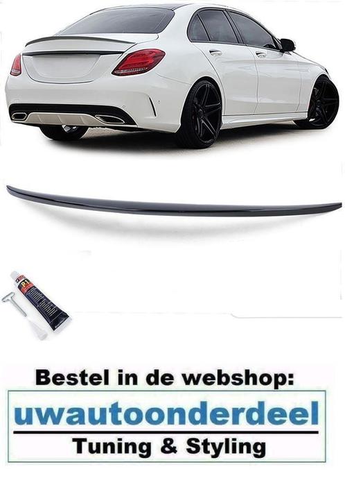 Achterklep Spoiler Glans Zwart AMG Look Voor MB C Klasse W20, Auto diversen, Tuning en Styling, Verzenden