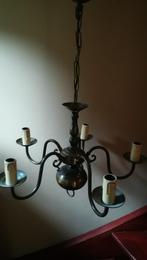 Lustre chandelier - 5 branches, Huis en Inrichting, Lampen | Kroonluchters, Ophalen, Gebruikt, Metaal, Vintage