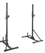 Domyos rack 100 + krachtstang 28mm + halterschijven, Ophalen, Gebruikt, Halterschijven