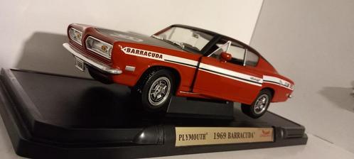 1/18 Plymouth Barracuda 383 1969 Road Signature, Hobby en Vrije tijd, Modelauto's | 1:18, Zo goed als nieuw, Auto, Overige merken
