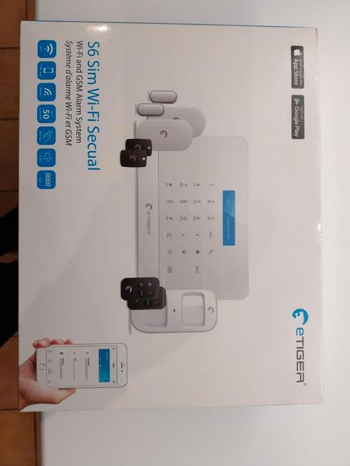 Etiger alarmsysteem S6 met verschillende onderdelen, Doe-het-zelf en Bouw, Alarmsystemen, Zo goed als nieuw, Sirene, Beweging