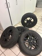 4 zwarte aluminium velgen( anzio ) + winterbanden, Auto-onderdelen, Ophalen, Gebruikt, 16 inch, Banden en Velgen