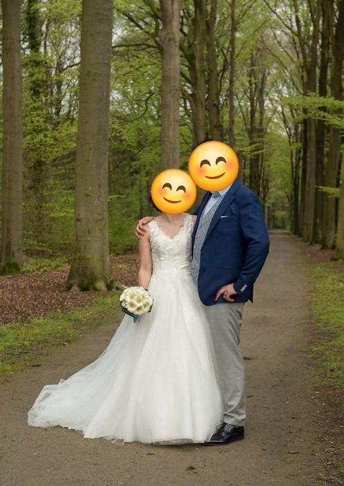 Modeca Bridal trouwjurk - maat 34, Kleding | Dames, Trouwkleding en Trouwaccessoires, Zo goed als nieuw, Trouwjurk, Wit, Ophalen