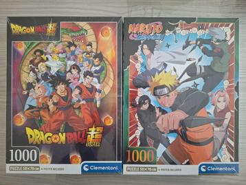 DRAGONBALL SUPER + NARUTO PUZZEL NIEUW (ONGEOPEND) + POSTER beschikbaar voor biedingen
