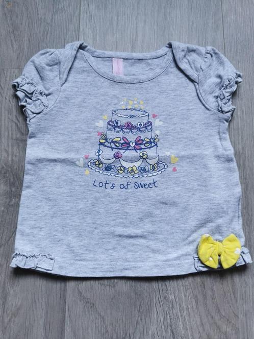 T-shirt taartje - maat 62, Kinderen en Baby's, Babykleding | Maat 62, Zo goed als nieuw, Meisje, Shirtje of Longsleeve, Ophalen of Verzenden