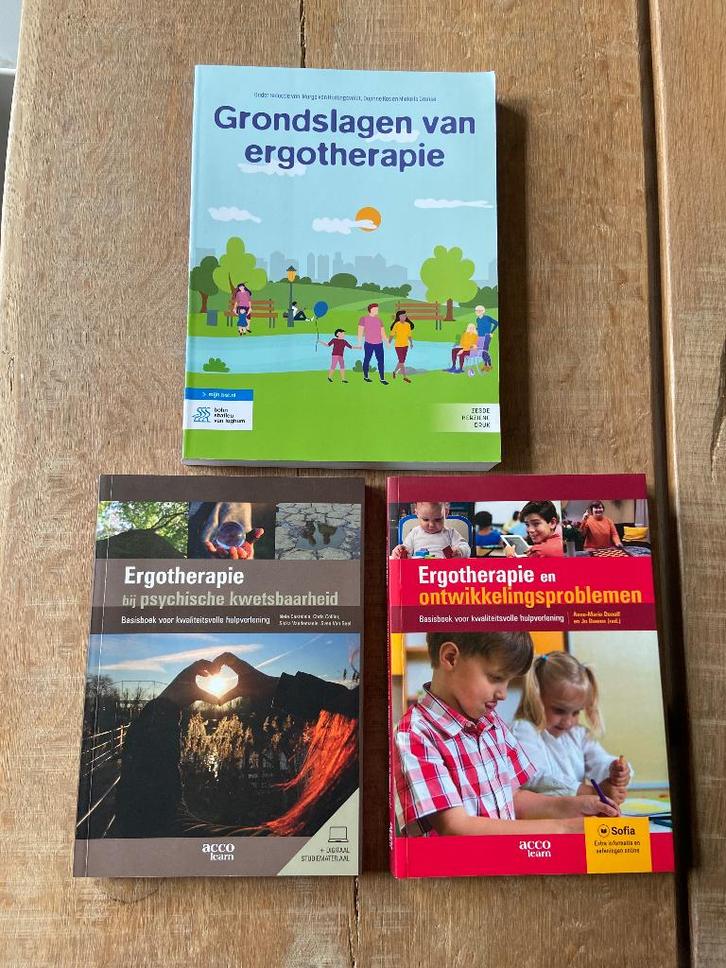 Ergotherapie studie boeken, Boeken, Schoolboeken, Zo goed als nieuw, Overige vakken, Overige niveaus, Verzenden