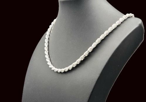Zilveren Rope ketting. Nieuw Ongedragen. 82 Gram. 2025/584., Handtassen en Accessoires, Kettingen, Nieuw, Zilver, Zilver, Verzenden
