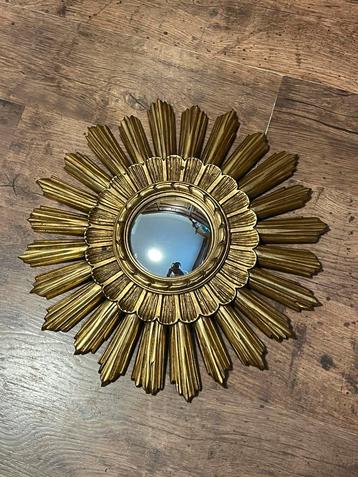 Vintage houten zonnenspiegel geratal belgium beschikbaar voor biedingen