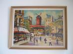 Olieverf op doek schilderij de Moulin Rouge 1960, Ophalen