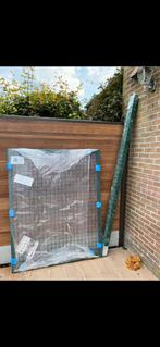 Portail + montants + quincaillerie vert neuf, Ophalen, 100 tot 150 cm, 100 tot 150 cm, Nieuw