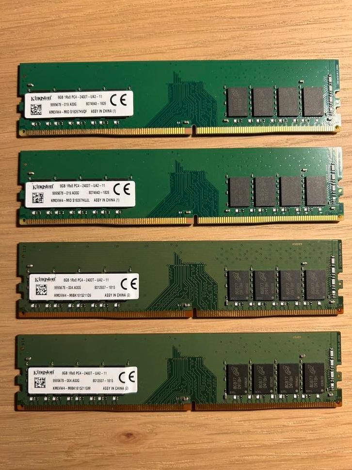 4x 8gb ddr4 ram, Computers en Software, RAM geheugen, Zo goed als nieuw, Desktop, 32 GB, DDR4, Ophalen of Verzenden