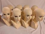 8 têtes de mannequins pour femmes, Divers, Divers Autre, Enlèvement, Utilisé, Mannequin hoofd vrouw