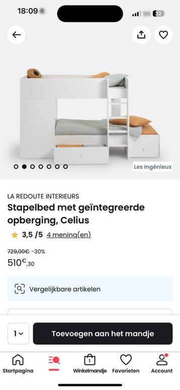 Halve hoogslaper la redoute met matrassen en lattenbodems beschikbaar voor biedingen